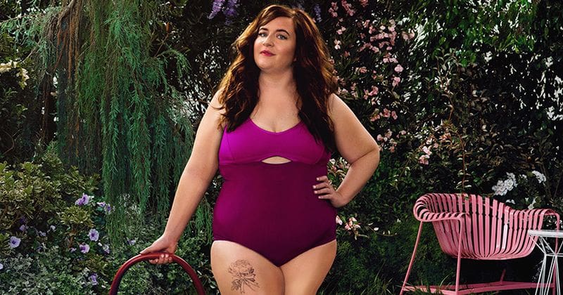 Aidy Bryant Purple Swimsuit Body