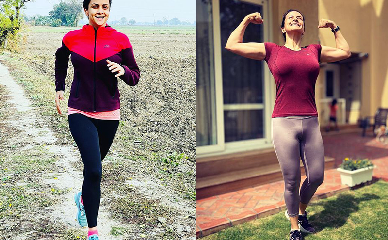 Gul Panag Fitness Outfits Body