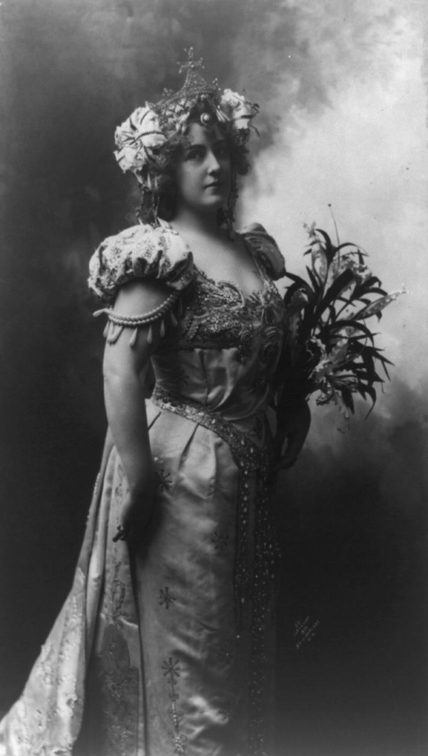 Lillian Russell Ornate Gown and Bust
